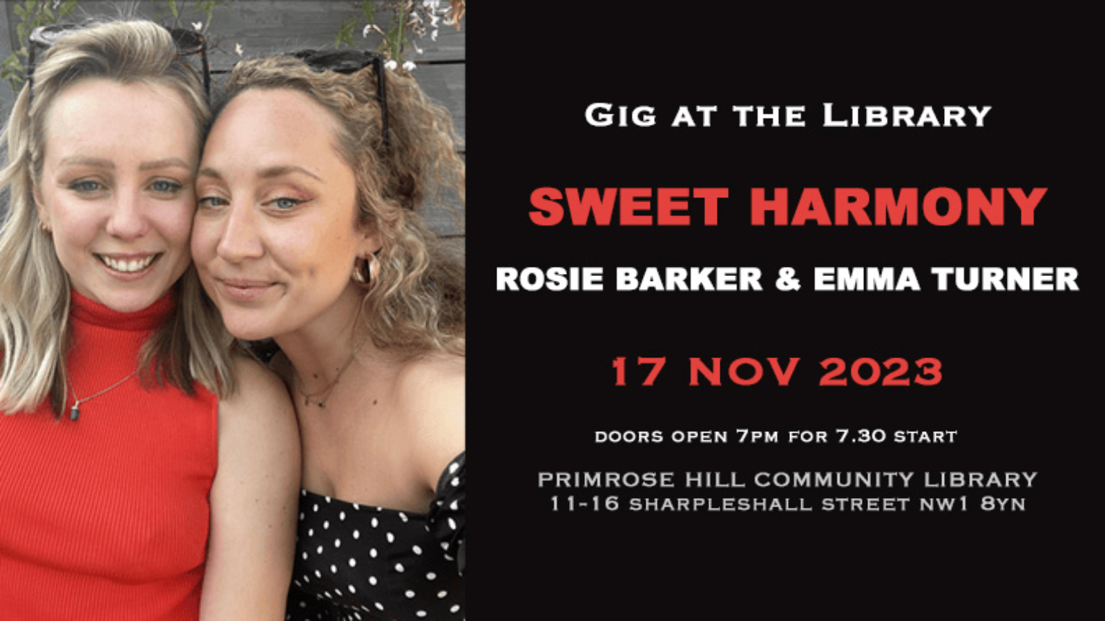 Gig: Rosie Barker and Emma Turner